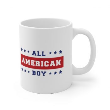 White Coffee Mug - 4th Of July All American Boy