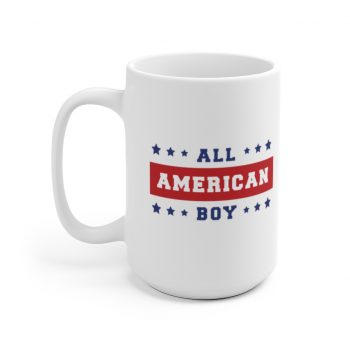 White Coffee Mug - 4th Of July All American Boy