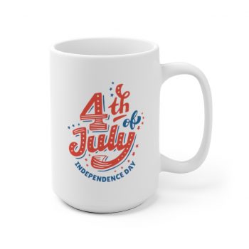 White Coffee Mug - 4th of July Independence Day