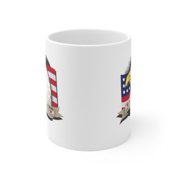 White Coffee Mug - American Patriot Eagle The Red White and Blue