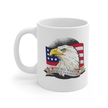 White Coffee Mug - American Patriot Eagle The Red White and Blue