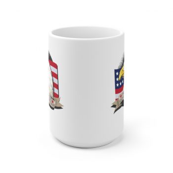 White Coffee Mug - American Patriot Eagle The Red White and Blue