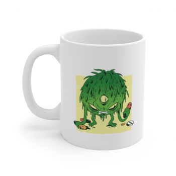 White Coffee Mug - Coronavirus Virus Monster Covid 19