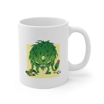 White Coffee Mug - Coronavirus Virus Monster Covid 19