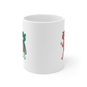 White Coffee Mug - Cute Bear Tiger