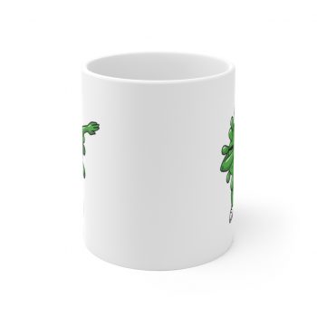 White Coffee Mug - Dabbing Virus Coronavirus Covid 19 Dancing