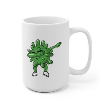 White Coffee Mug - Dabbing Virus Coronavirus Covid 19 Dancing