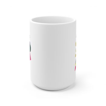 White Coffee Mug - DJ Bear Colorful