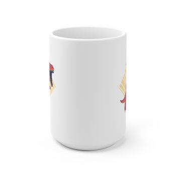 White Coffee Mug - Easter Bunny Dinosaur T Rex Tyrannosaurus