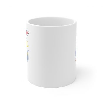 White Coffee Mug - Easter Rabbit Egg Bunny