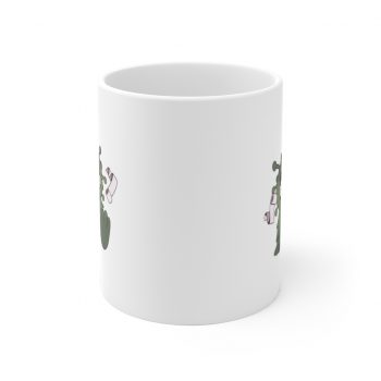 White Coffee Mug - Eating Toilet Paper Coronavirus Virus