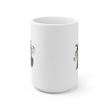 White Coffee Mug - Eating Toilet Paper Coronavirus Virus