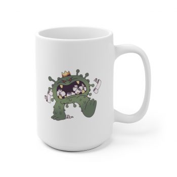 White Coffee Mug - Eating Toilet Paper Coronavirus Virus