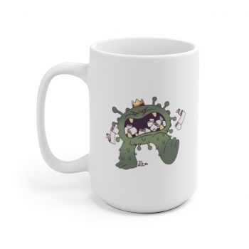 White Coffee Mug - Eating Toilet Paper Coronavirus Virus