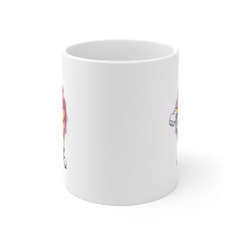 White Coffee Mug - Flossing Dancing Easter Egg