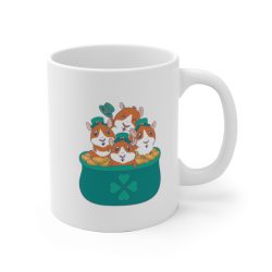 White Coffee Mug - Guinea Pigs St Patricks Day Pot of Gold