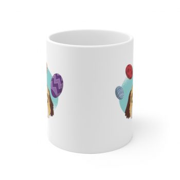 White Coffee Mug - Havaneser Havanese Dog Easter Eggs