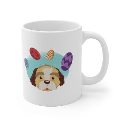 White Coffee Mug - Havaneser Havanese Dog Easter Eggs