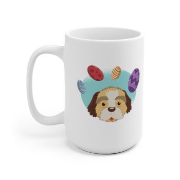 White Coffee Mug - Havaneser Havanese Dog Easter Eggs