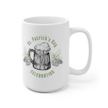 White Coffee Mug - Have a Lucky St Patricks Day Pipe Clover Shamrock