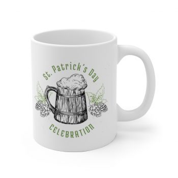 White Coffee Mug - Have a Lucky St Patricks Day Pipe Clover Shamrock