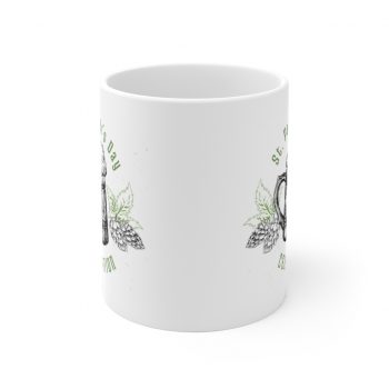 White Coffee Mug - Have a Lucky St Patricks Day Pipe Clover Shamrock