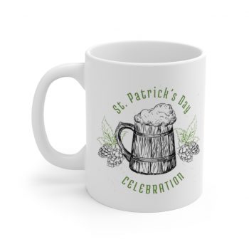 White Coffee Mug - Have a Lucky St Patricks Day Pipe Clover Shamrock