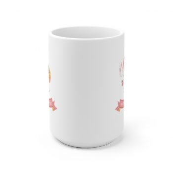 White Coffee Mug - Hoppy Easter Bunny Egg