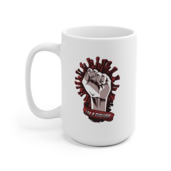 White Coffee Mug - I Am A Survivor Coronavirus Covid 19