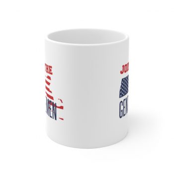 White Coffee Mug - Join The Gentlemen American Flag