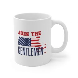 White Coffee Mug - Join The Gentlemen American Flag