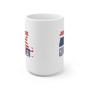 White Coffee Mug - Join The Gentlemen American Flag