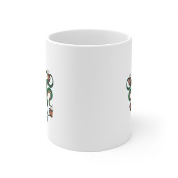 White Coffee Mug - Leprechaun Octopus St Patricks Beer Stein