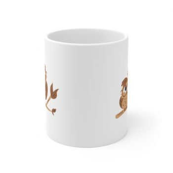 White Coffee Mug - Owl Mom and Baby