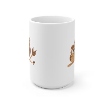 White Coffee Mug - Owl Mom and Baby