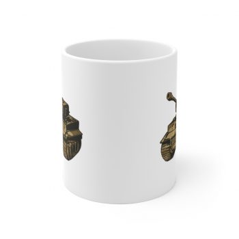 White Coffee Mug - Panzer Tank