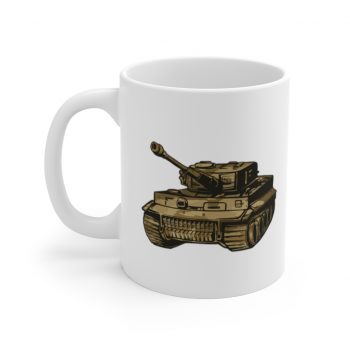 White Coffee Mug - Panzer Tank