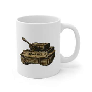 White Coffee Mug - Panzer Tank