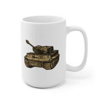 White Coffee Mug - Panzer Tank