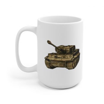 White Coffee Mug - Panzer Tank