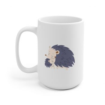 White Coffee Mug - Possum Mom and Baby