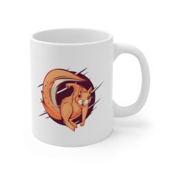 White Coffee Mug - Scrappy Squirrel Animal