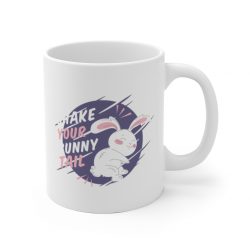 White Coffee Mug - Shake Your Bunny Tail Easter Rabbit