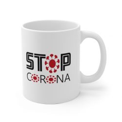 White Coffee Mug - Stop Coronavirus