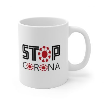 White Coffee Mug - Stop Coronavirus