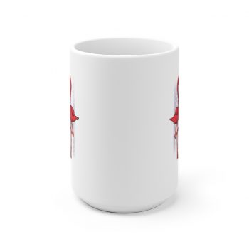 White Coffee Mug - Three Flamingos American Flag