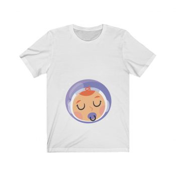 Adult Short Sleeve Tee T-Shirt Unisex - Baby Boy Astronaut Pregnant Pregancy