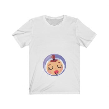 Adult Short Sleeve Tee T-Shirt Unisex - Baby Girl Astronaut Pregnant Pregancy