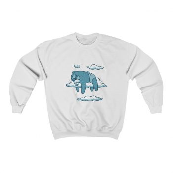 Adult Sweatshirt Unisex Heavy Blend - Baby Sloth Sleeping Blue