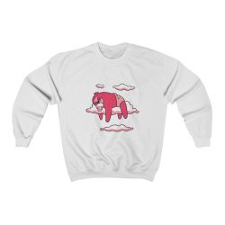 Adult Sweatshirt Unisex Heavy Blend - Baby Sloth Sleeping Pink